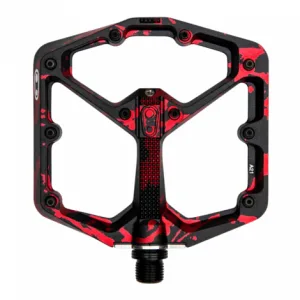 Crank Brothers Stamp 7 Flat Pedals - Black / Red / Large