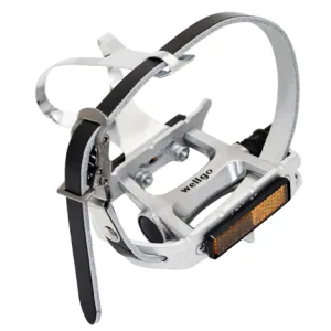Wellgo R104 Road Pedal & Clips - Silver