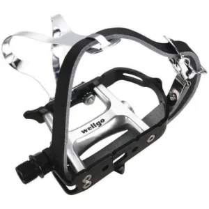 Wellgo R104 Road Pedal & Clips - Black